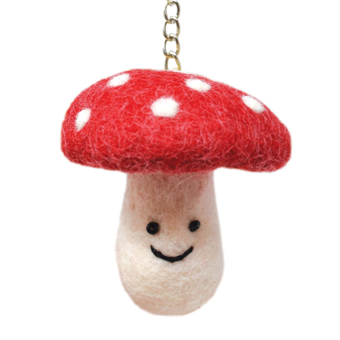 Felt Keychain - Red Mushroom Keyring
