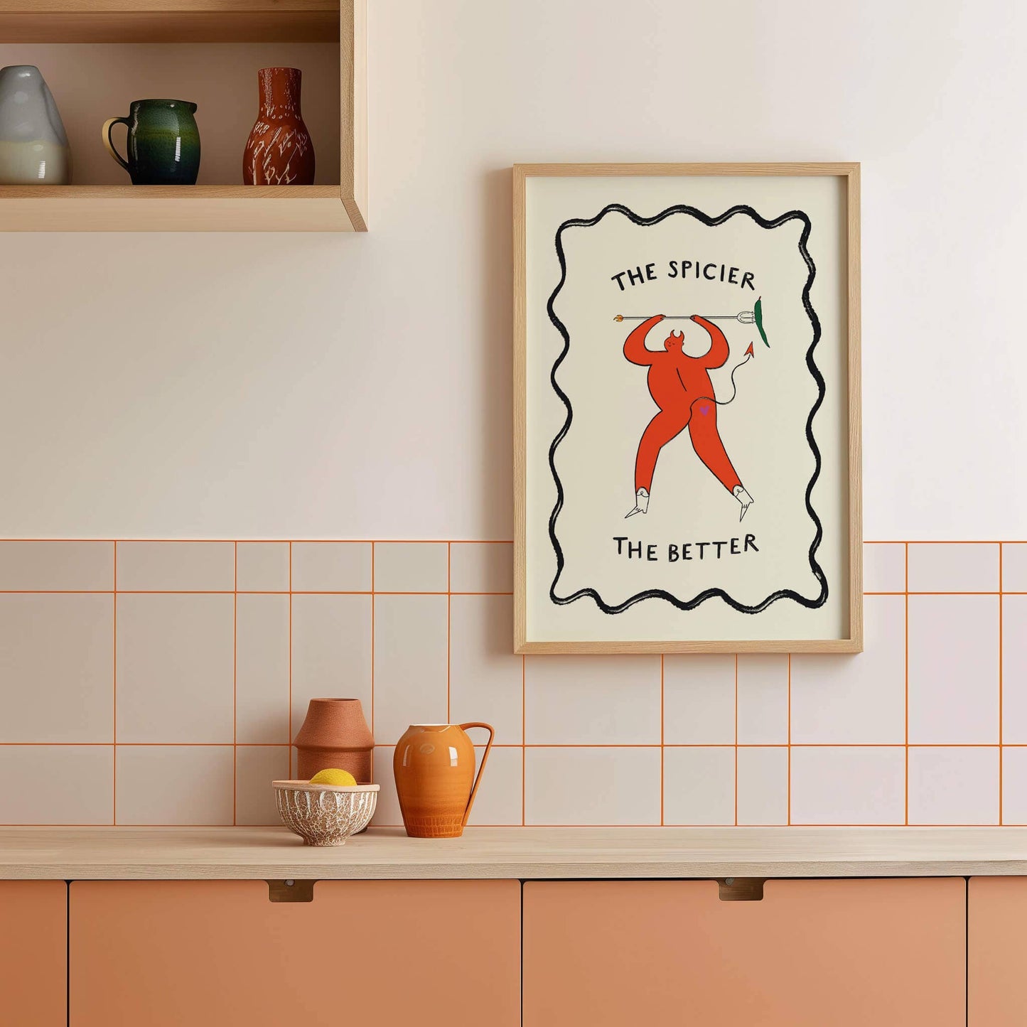 The Spicier The Better Art Print | Kitchen Art | Chilli