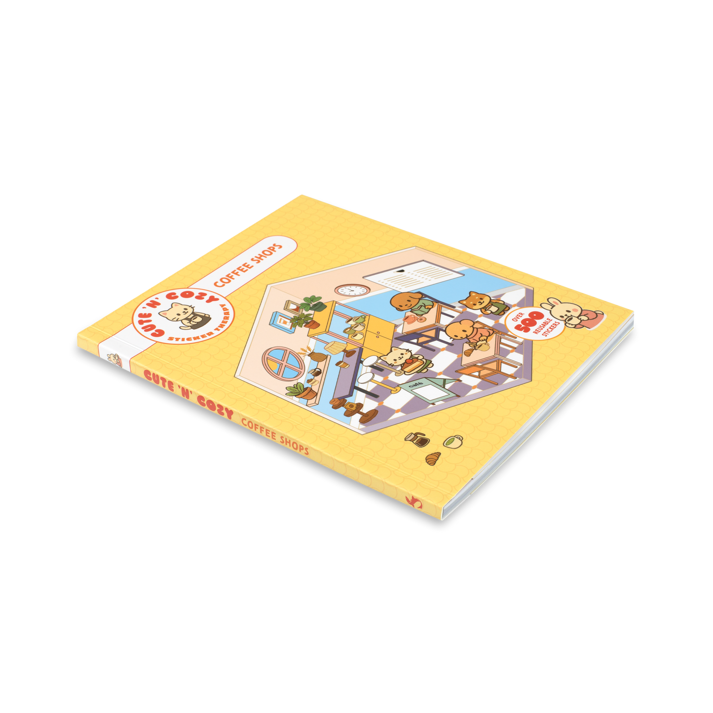 Cute 'n' Cozy Sticker Therapy: Coffee Shops (Cute 'n' Cozy Sticker Therapy Series)
