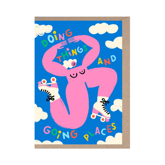 Doing Things and Going Places - Greeting Card - Naked Lady