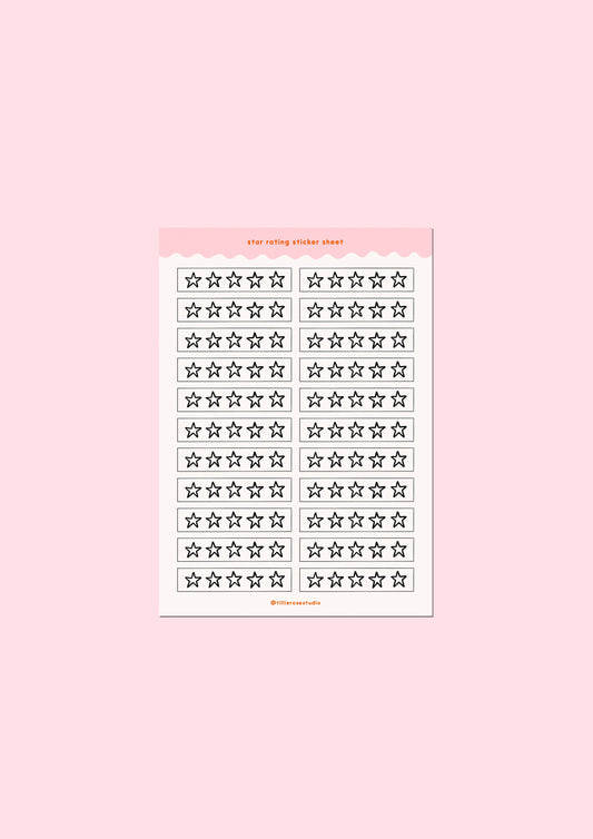 Stars Rating Sticker Sheet