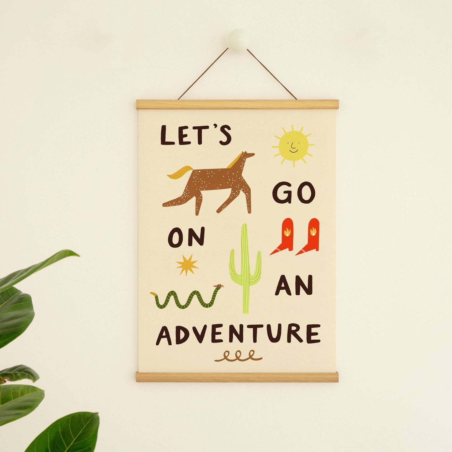 Let's Go On An Adventure Art Print | Western | Children's