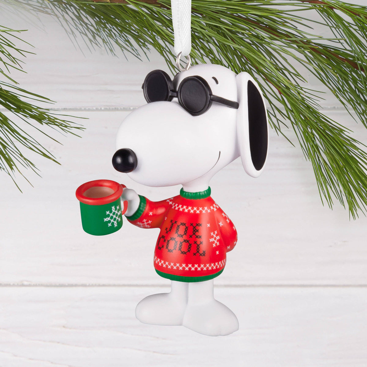 Peanuts™ Christmas Hanging Ornament - Snoopy as Joe Cool