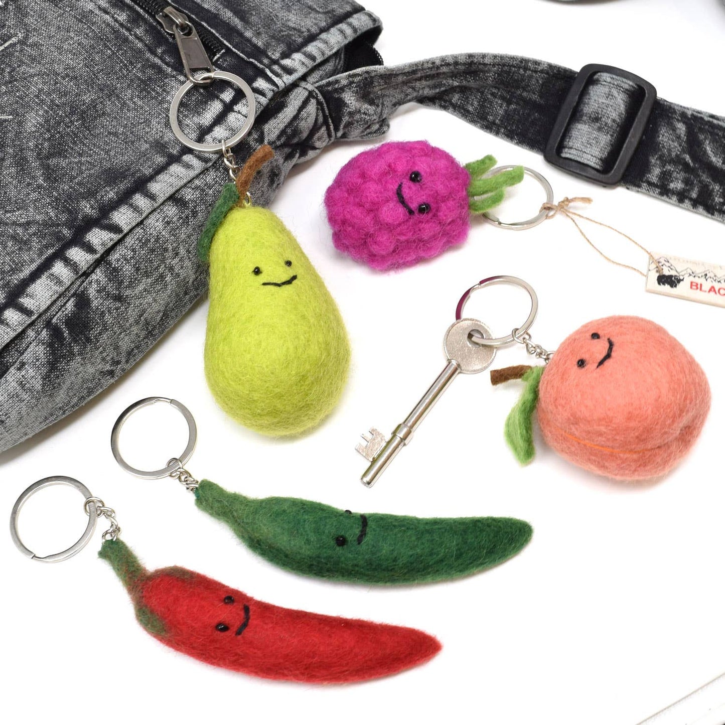 Felt Keychain - Chilli Felt Bag Charm