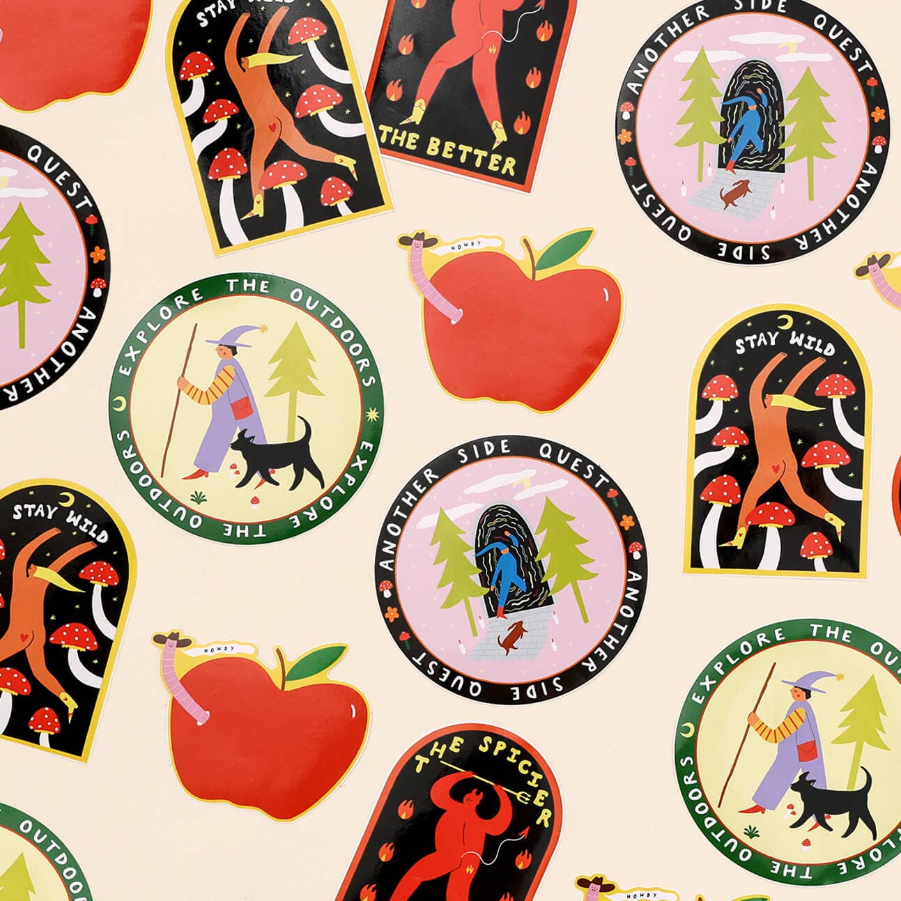 Explore The Outdoors Sticker - Round Vinyl Sticker