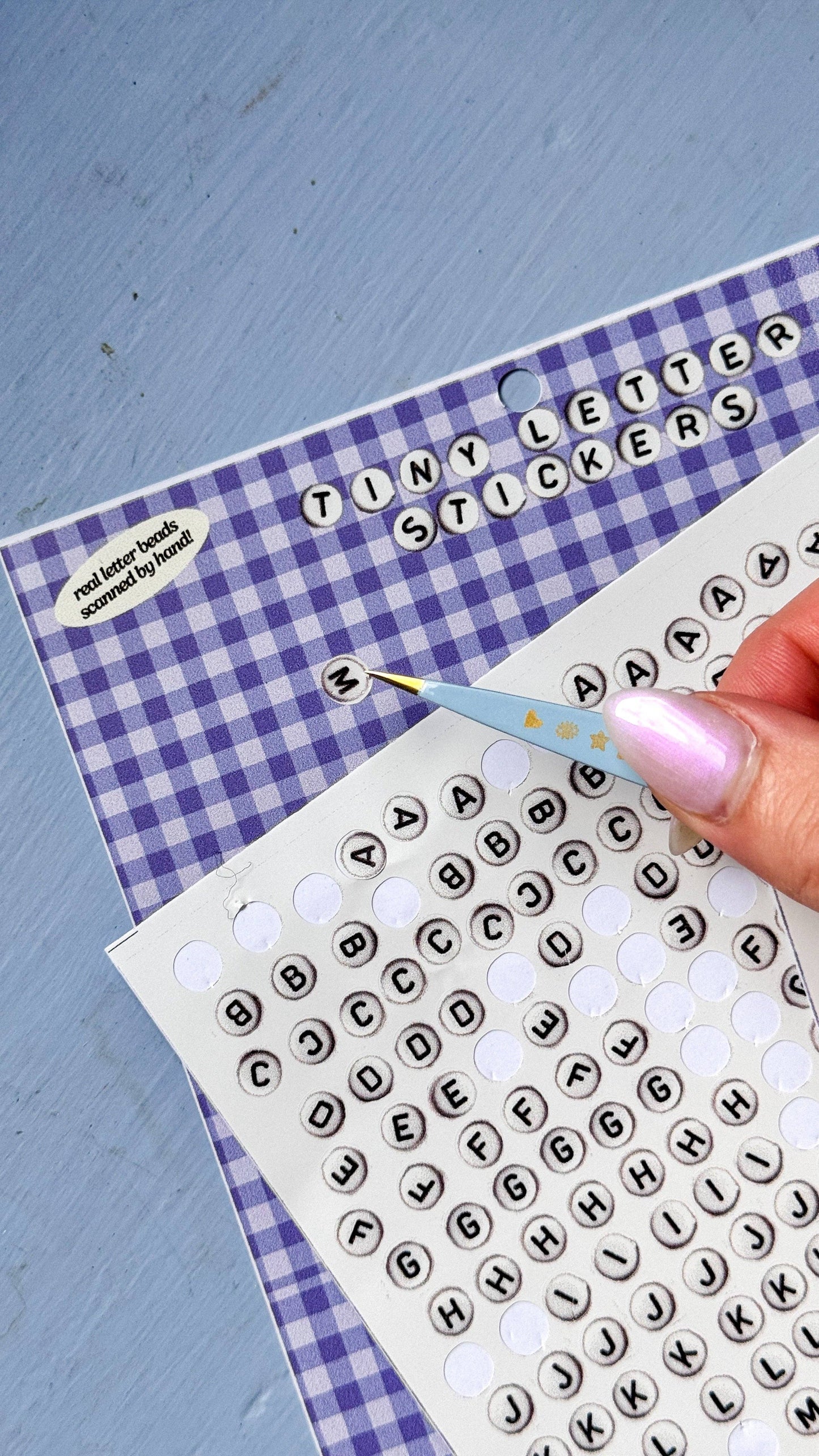 Martina's Tiny Store - Bead Letter Stickers! (2 sheets, over 800 stickers!)