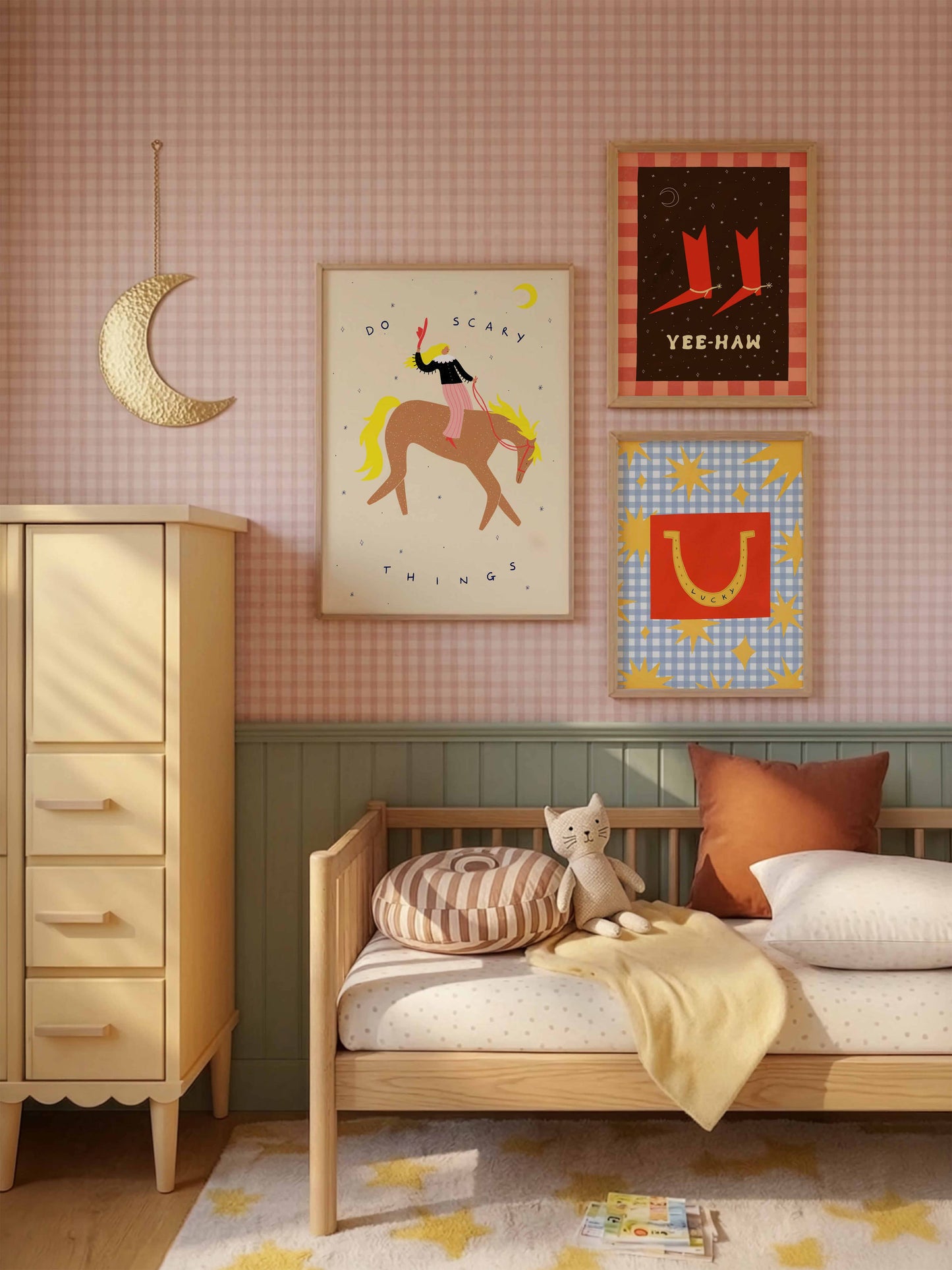 Lucky Horseshoe Art Print | Illustrated Western Cowboy Art: A5