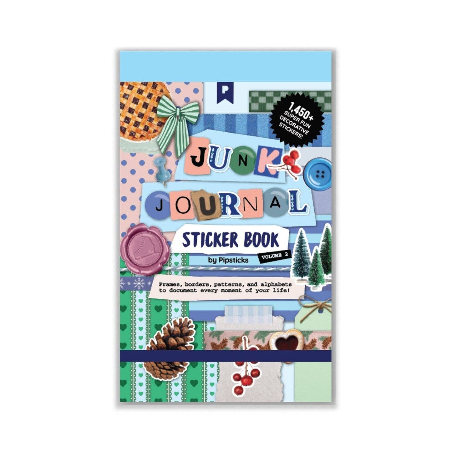 Winter Whimsy Pipsticks Junk Journal Sticker Book