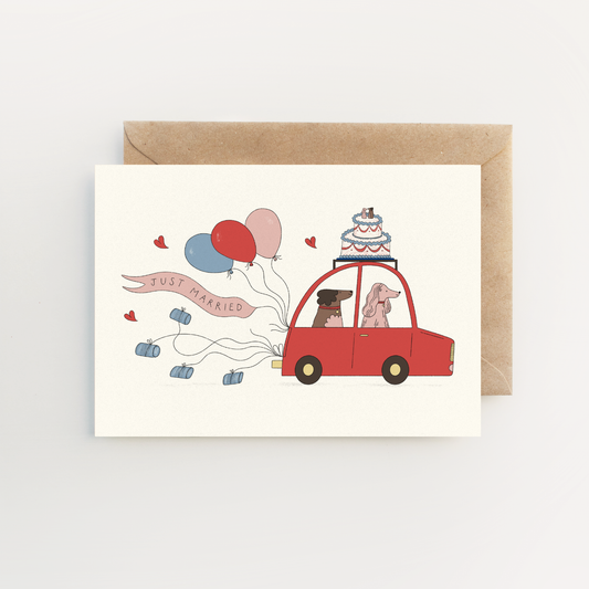 Just Married Wedding Card