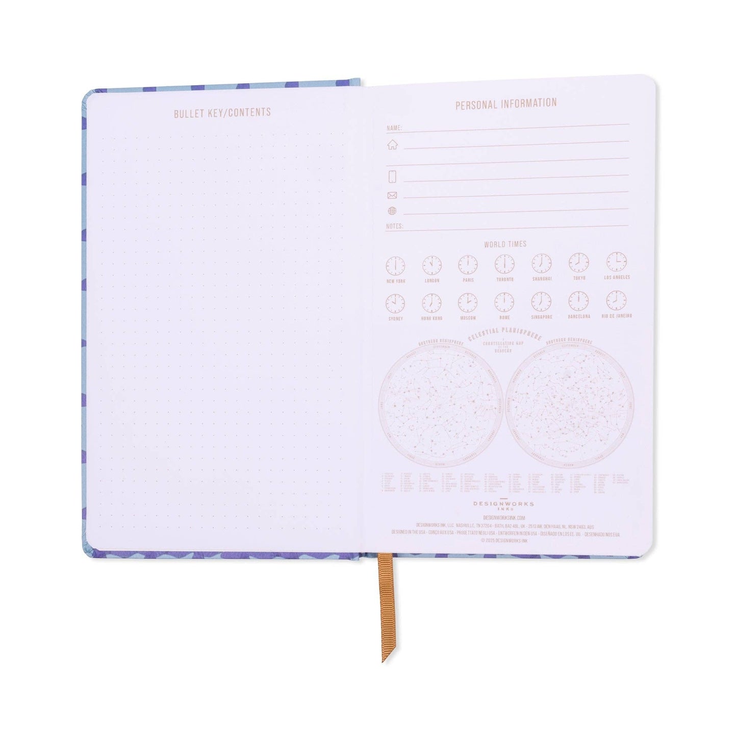 DesignWorks Ink Tulip Journal - Blue Lattice