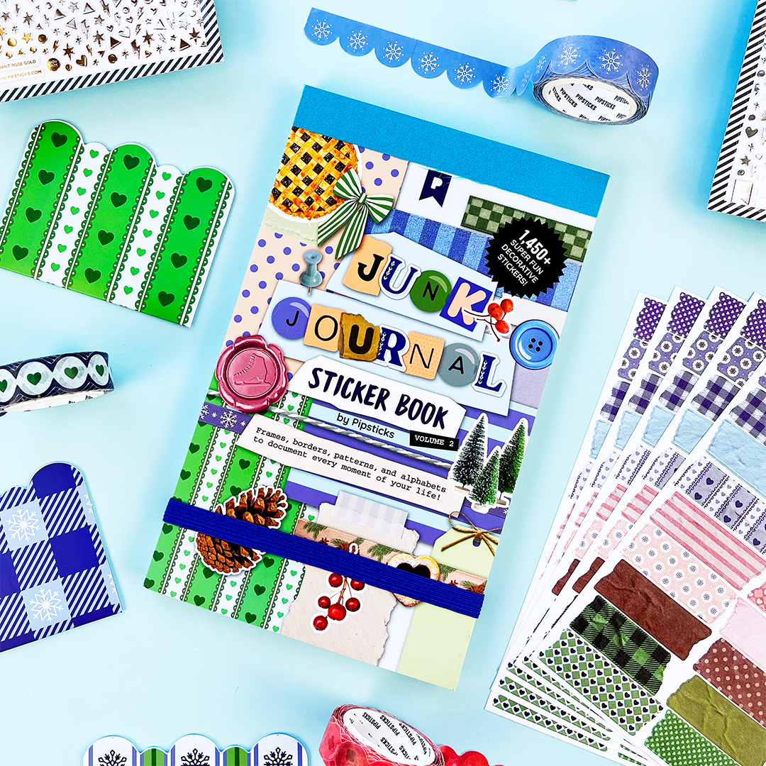 Winter Whimsy Pipsticks Junk Journal Sticker Book