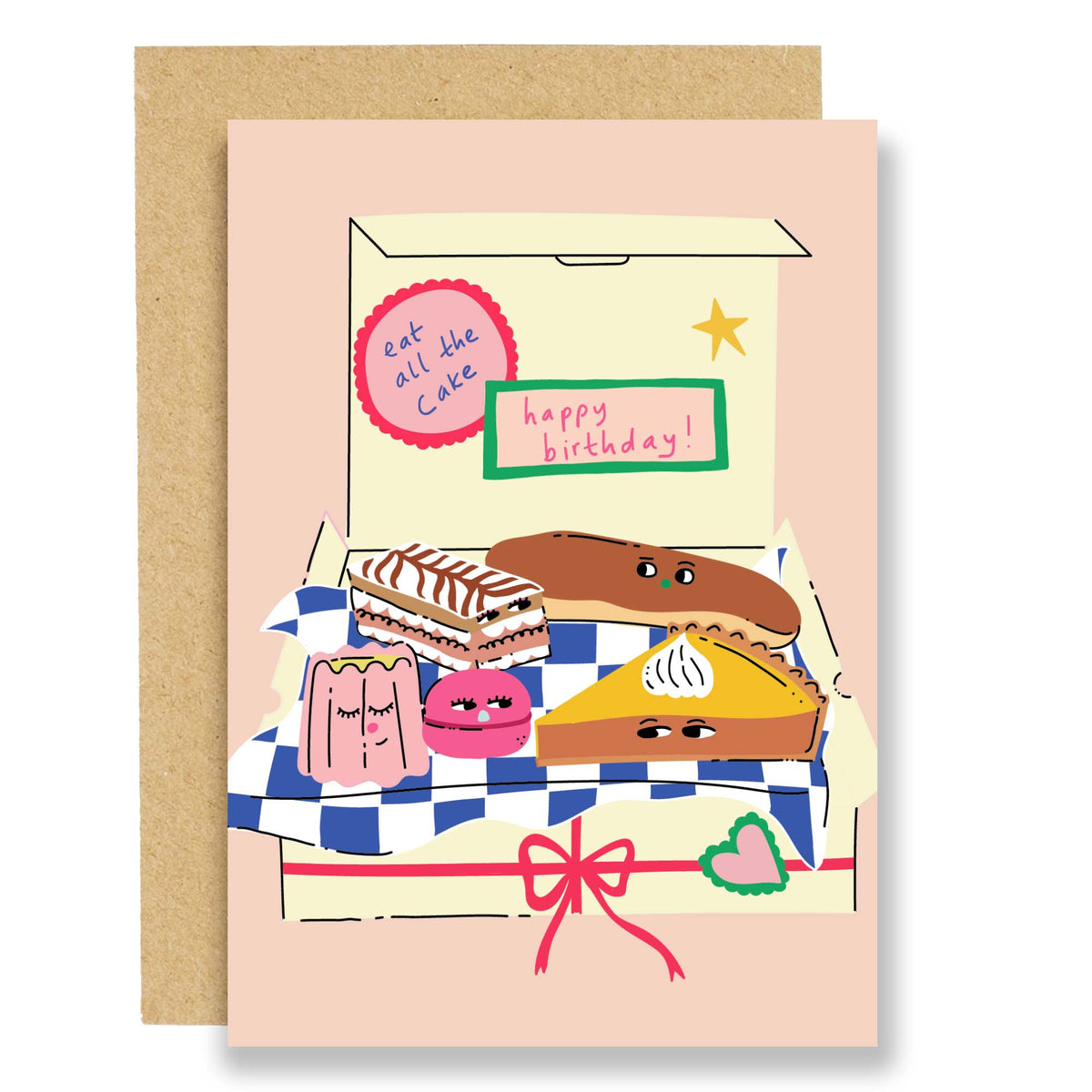 Cake box patisserie birthday card