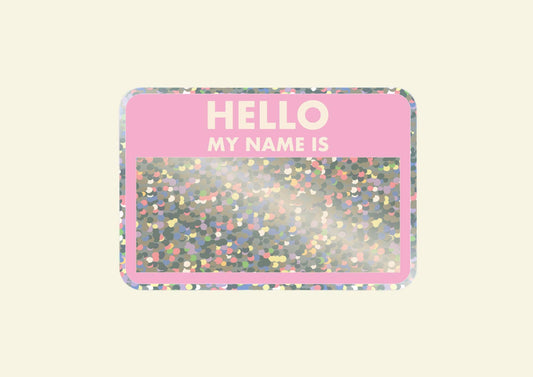 Hello Glitter Vinyl Sticker