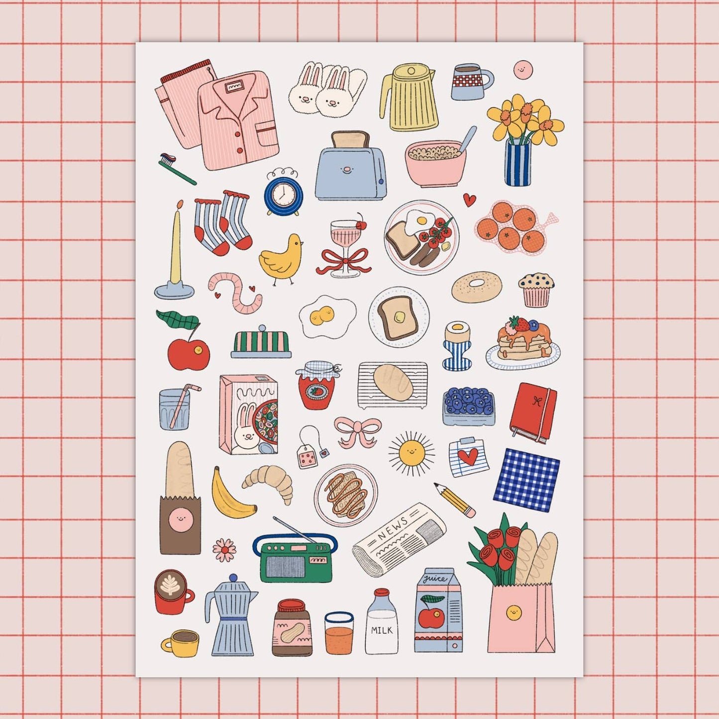 Breakfast Sticker Sheet