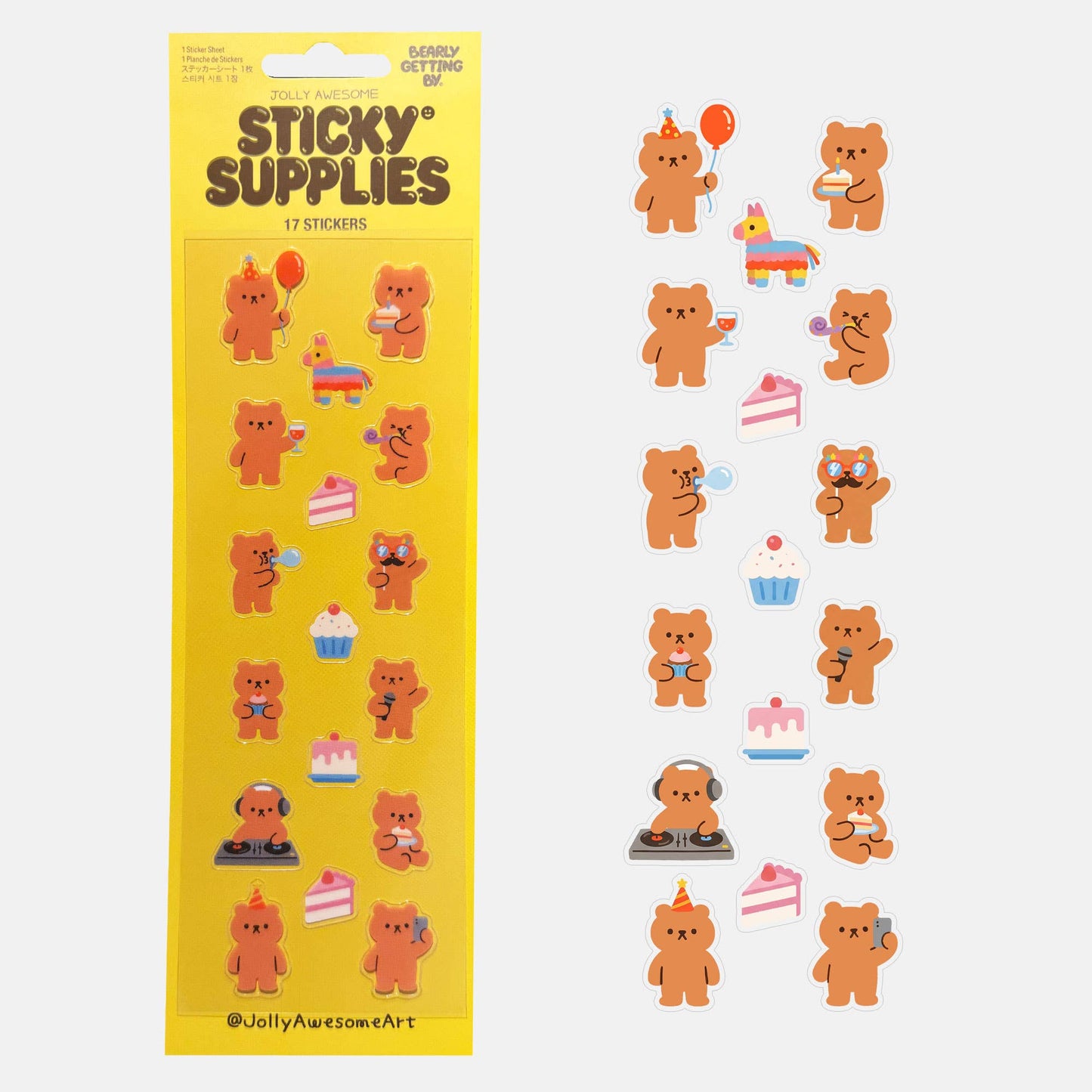 PARTY ANIMALS STICKER SHEET