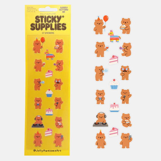 PARTY ANIMALS STICKER SHEET