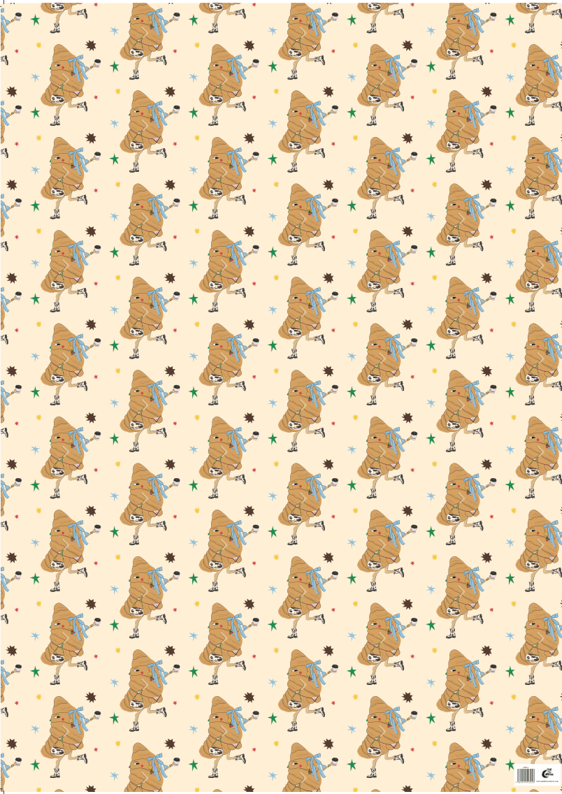 Gift wrap, wrapping paper sheet, the croissant wrap
