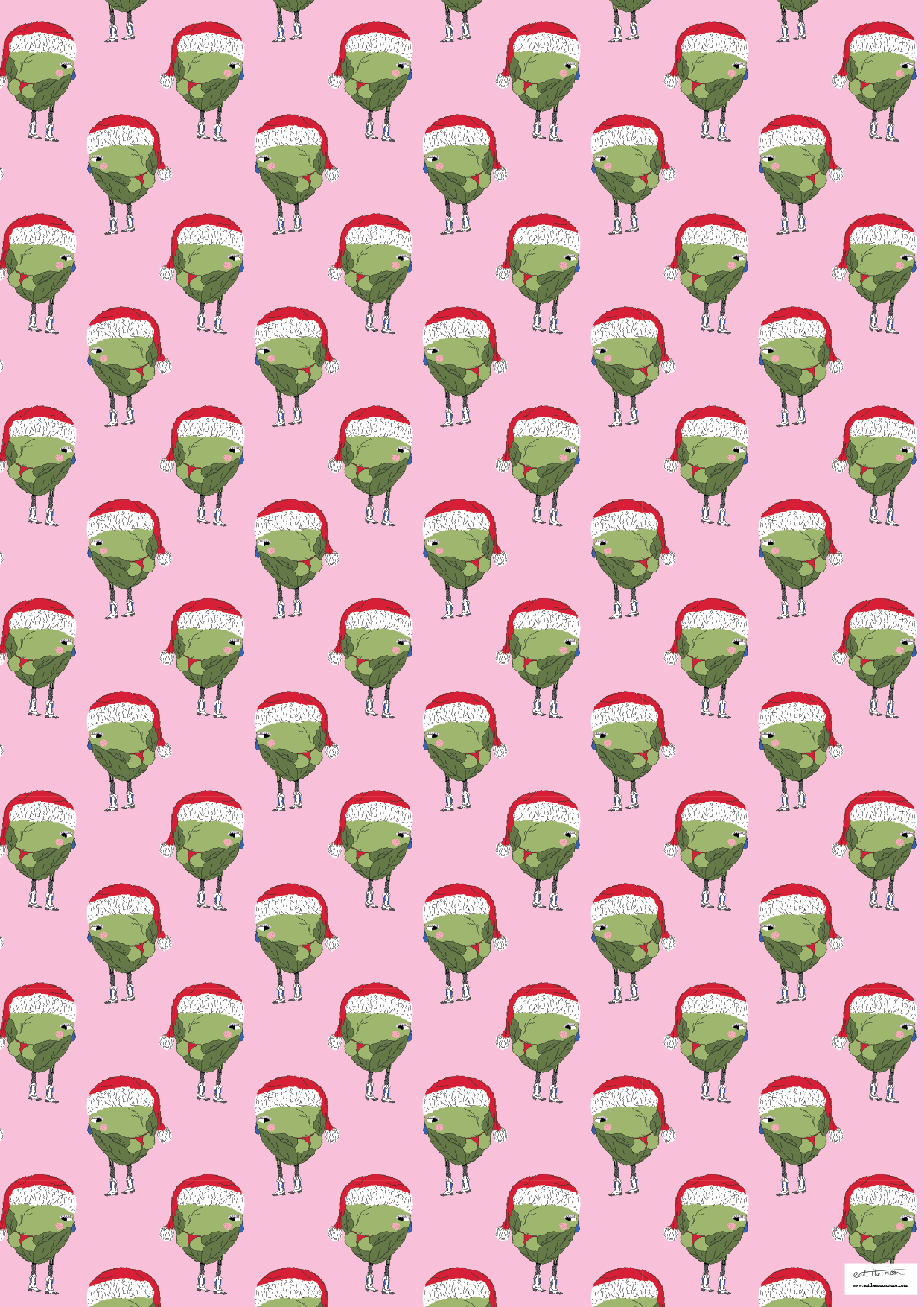 Naughty Sprout Christmas wrapping paper