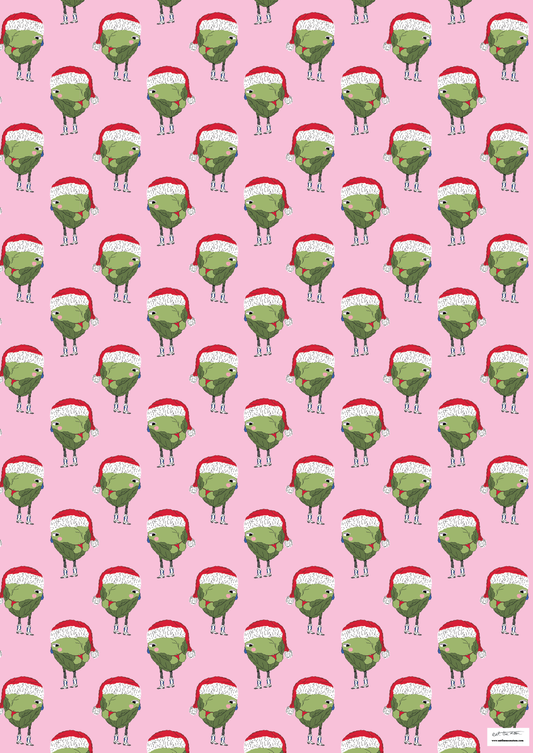 Naughty Sprout Christmas wrapping paper