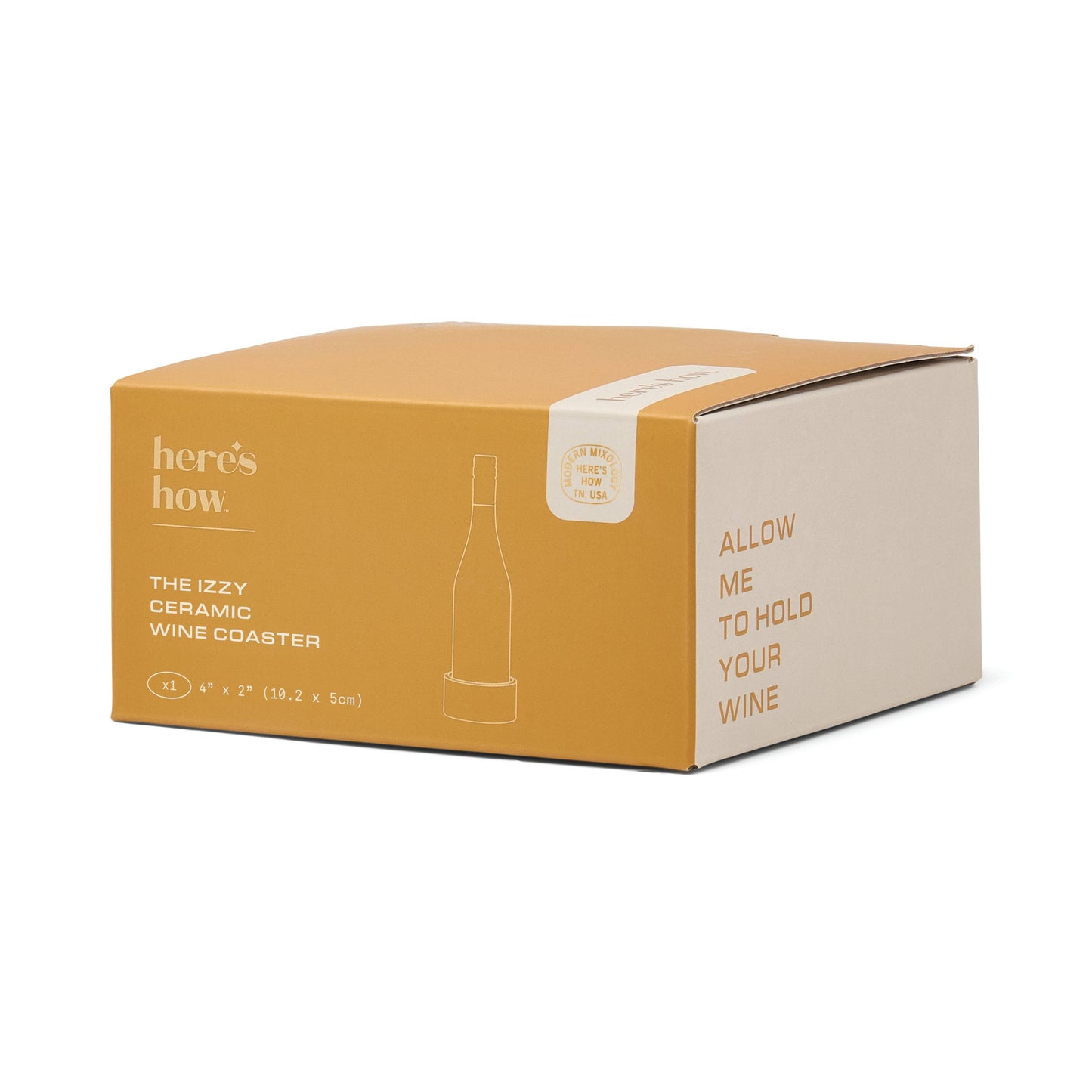 The Izzy Wine Coaster - Yellow Stripe