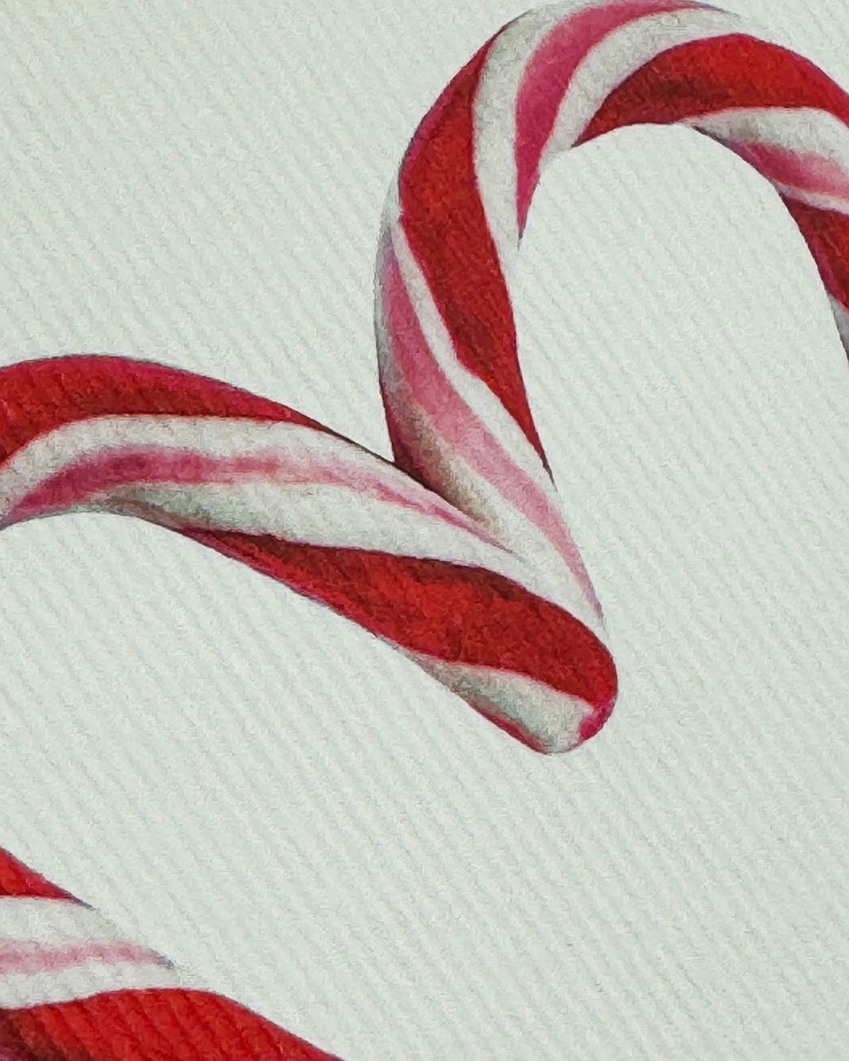 Candy Cane Heart Greeting Card | Birthday Card
