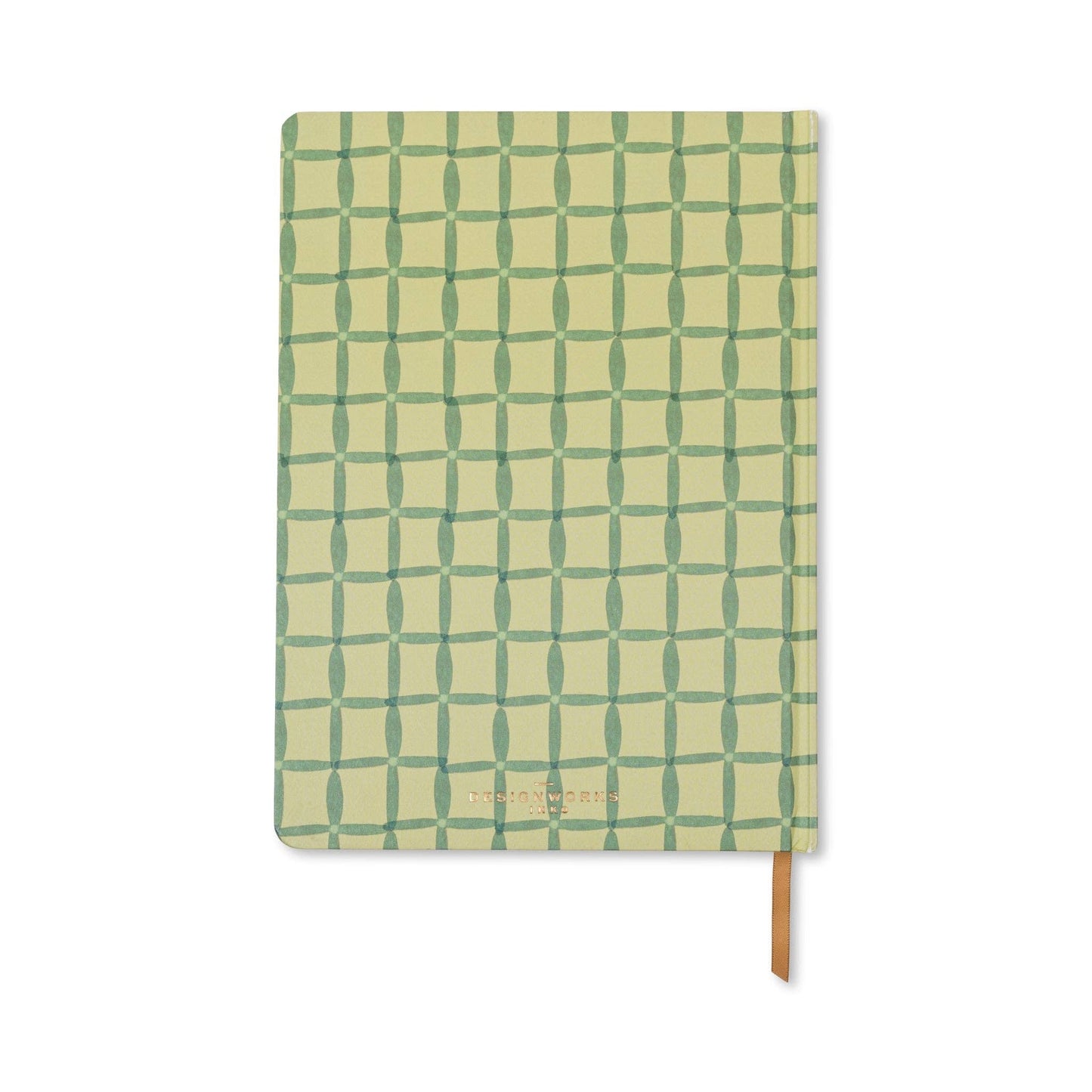 DesignWorks Ink Tulip Jumbo Journal - Green Lattice
