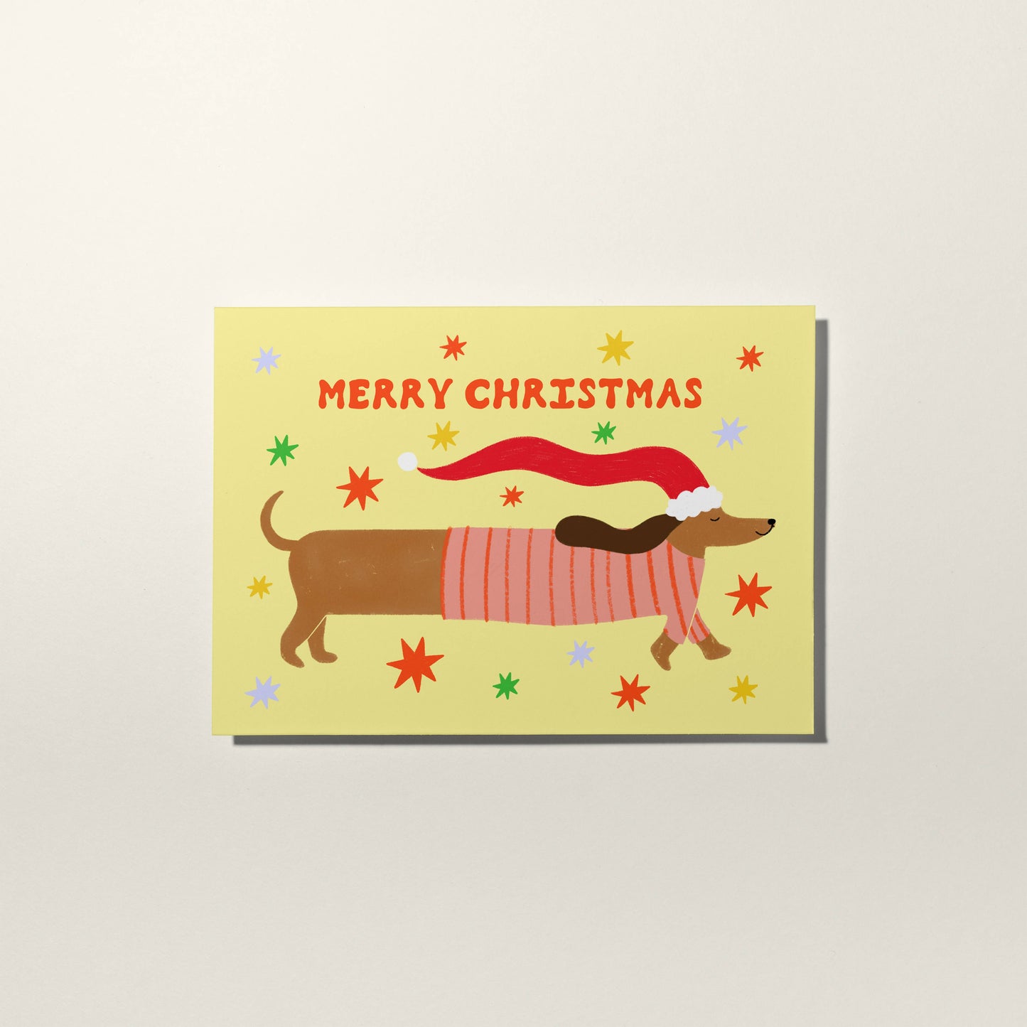 Sausage Dog Christmas Card | Cute Dog Holiday Card