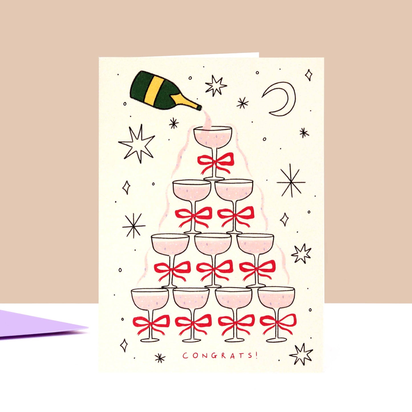 Champagne Congratulations Card | Engagement | Celebration