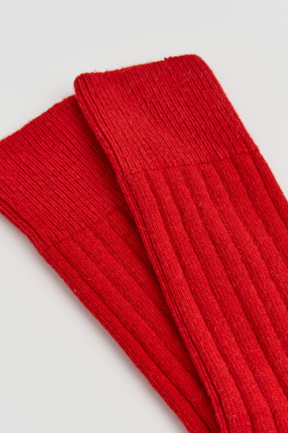 Pairs - Postbox Red Merino Bed Socks