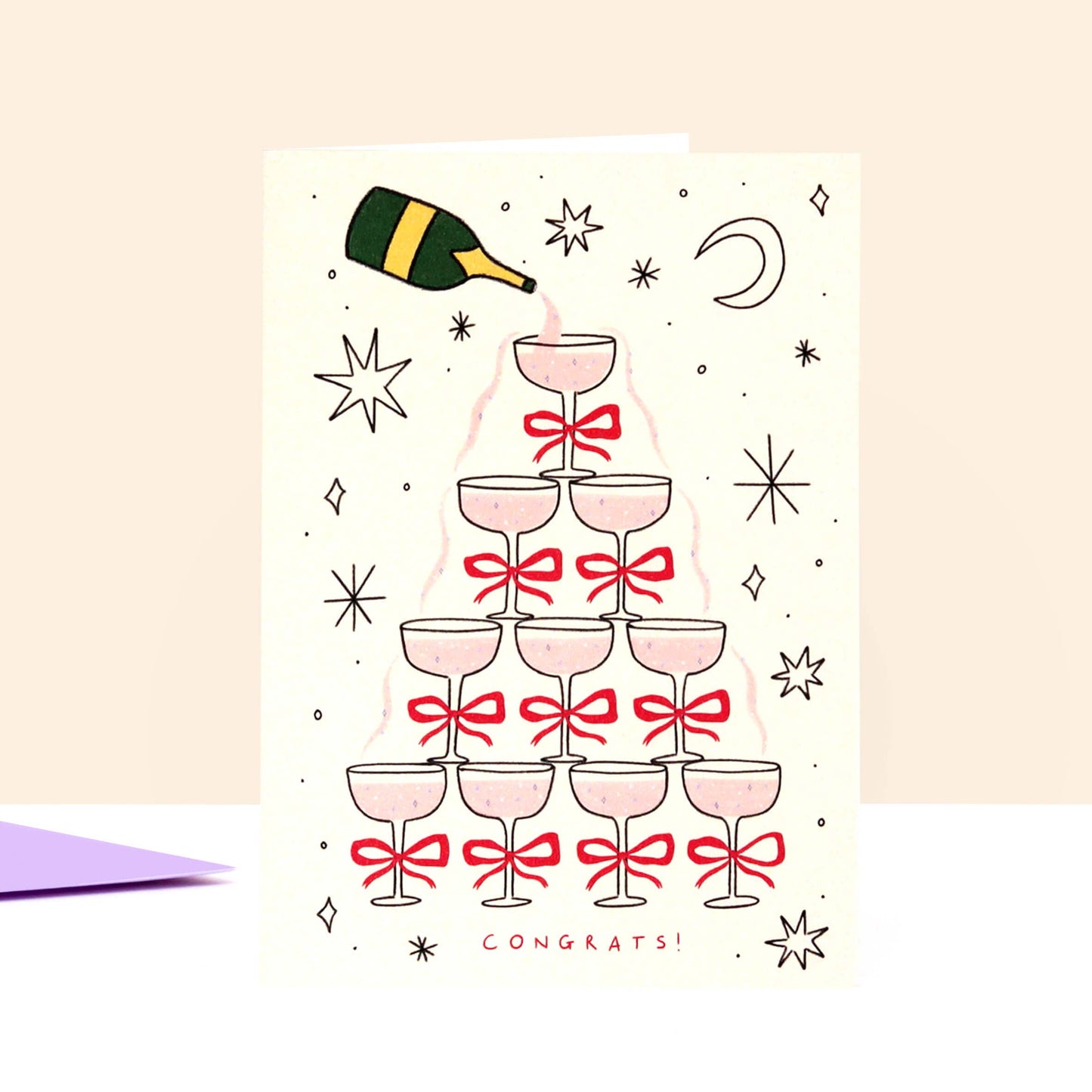 Champagne Congratulations Card | Engagement | Celebration