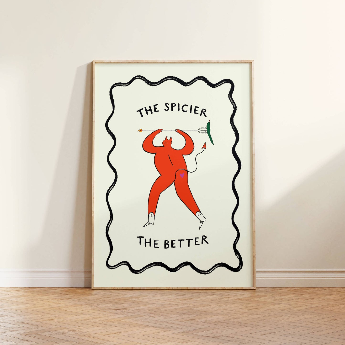 The Spicier The Better Art Print | Kitchen Art | Chilli