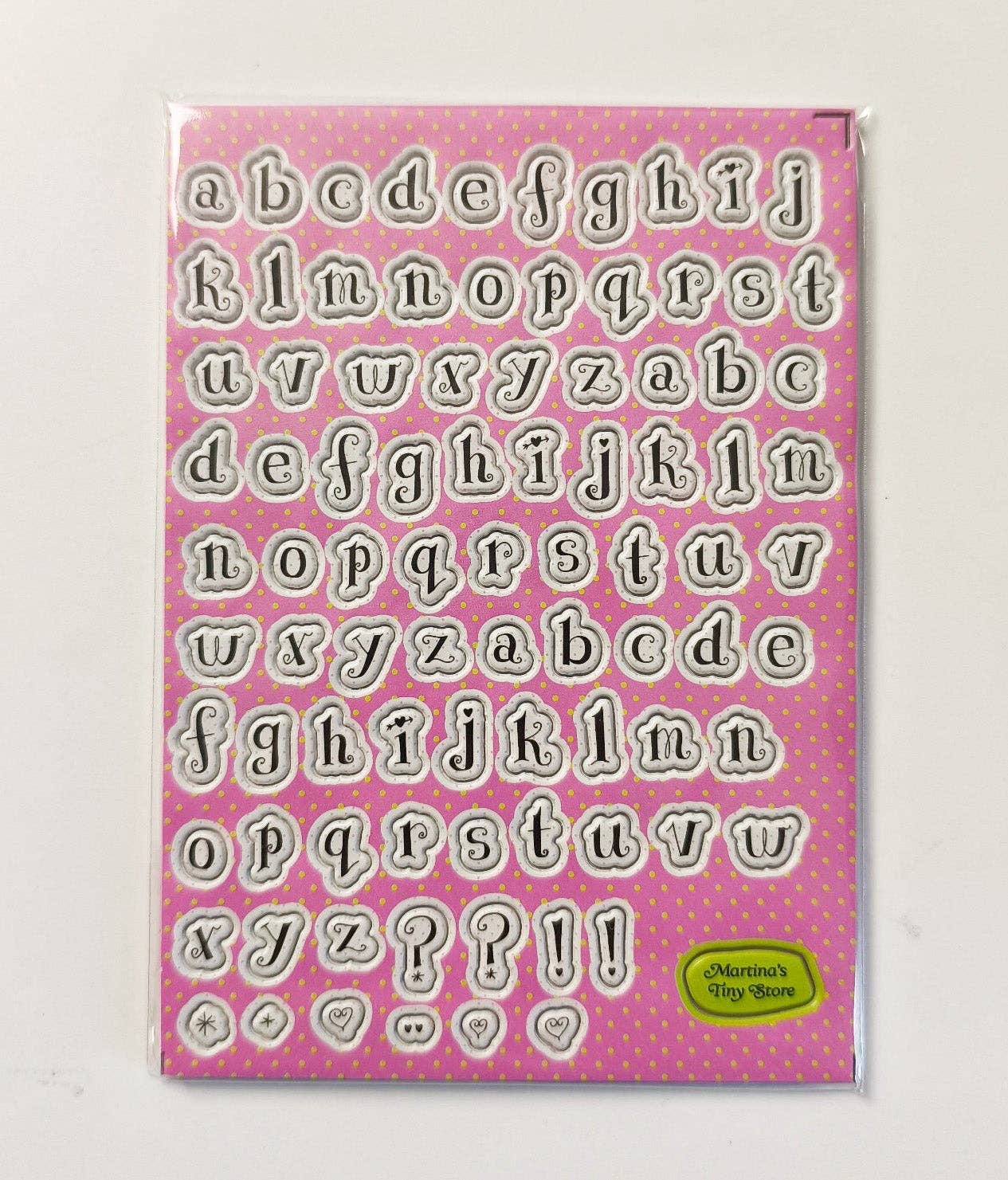 Martina's Tiny Store - Whimsical Puffy Letter Stickers (2 sheets)