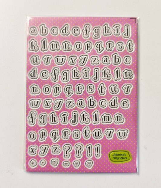 Martina's Tiny Store - Whimsical Puffy Letter Stickers (2 sheets)