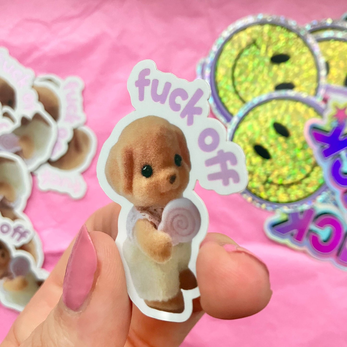 Funny Swear Sylvanian Families Inspired Critter Sticker Y2K