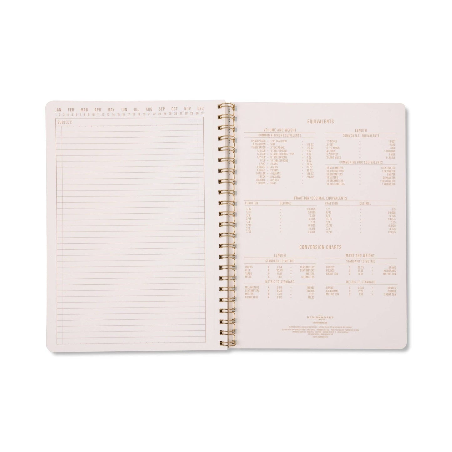 Tulip A4 Twin Wire Notebook - Green Vine