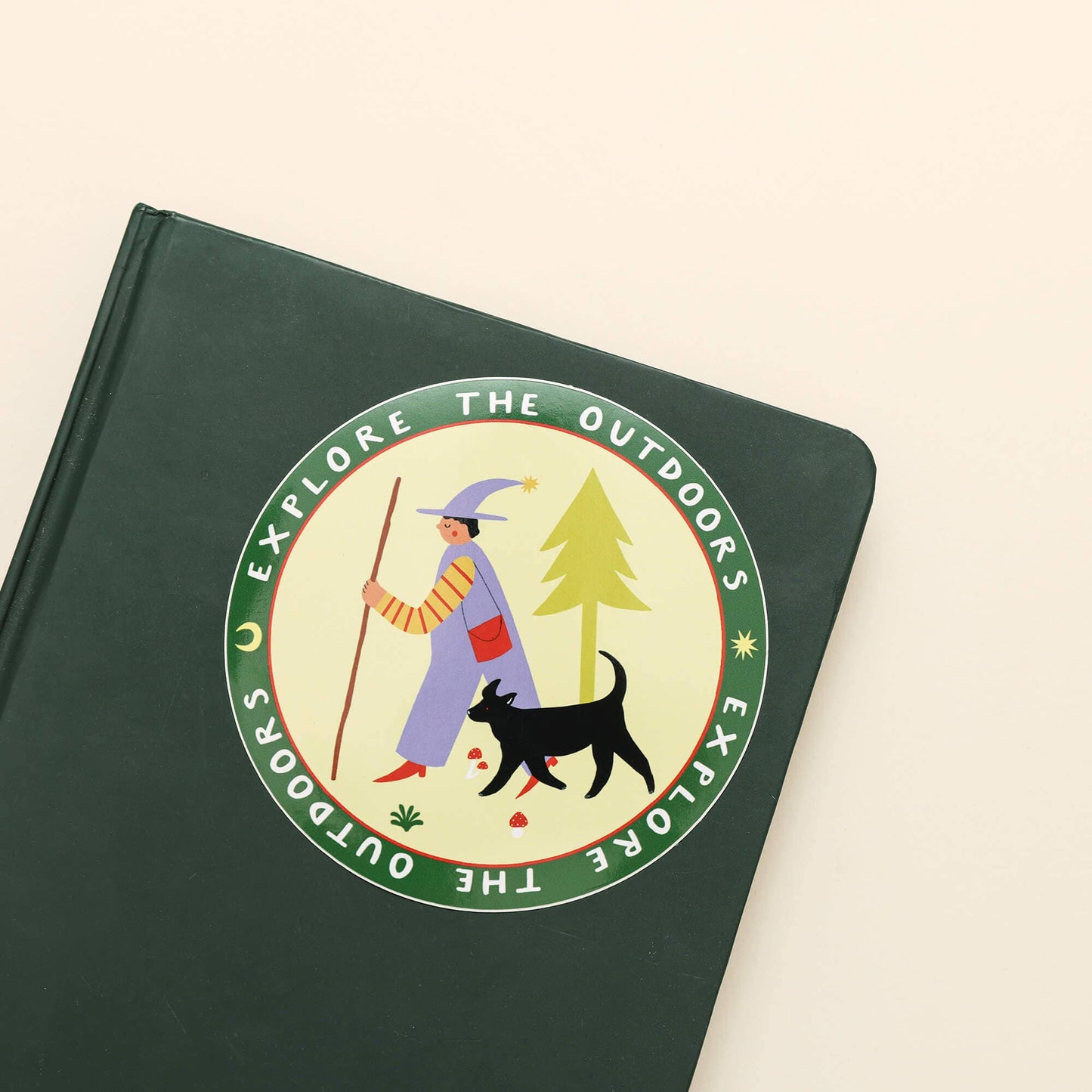 Explore The Outdoors Sticker - Round Vinyl Sticker