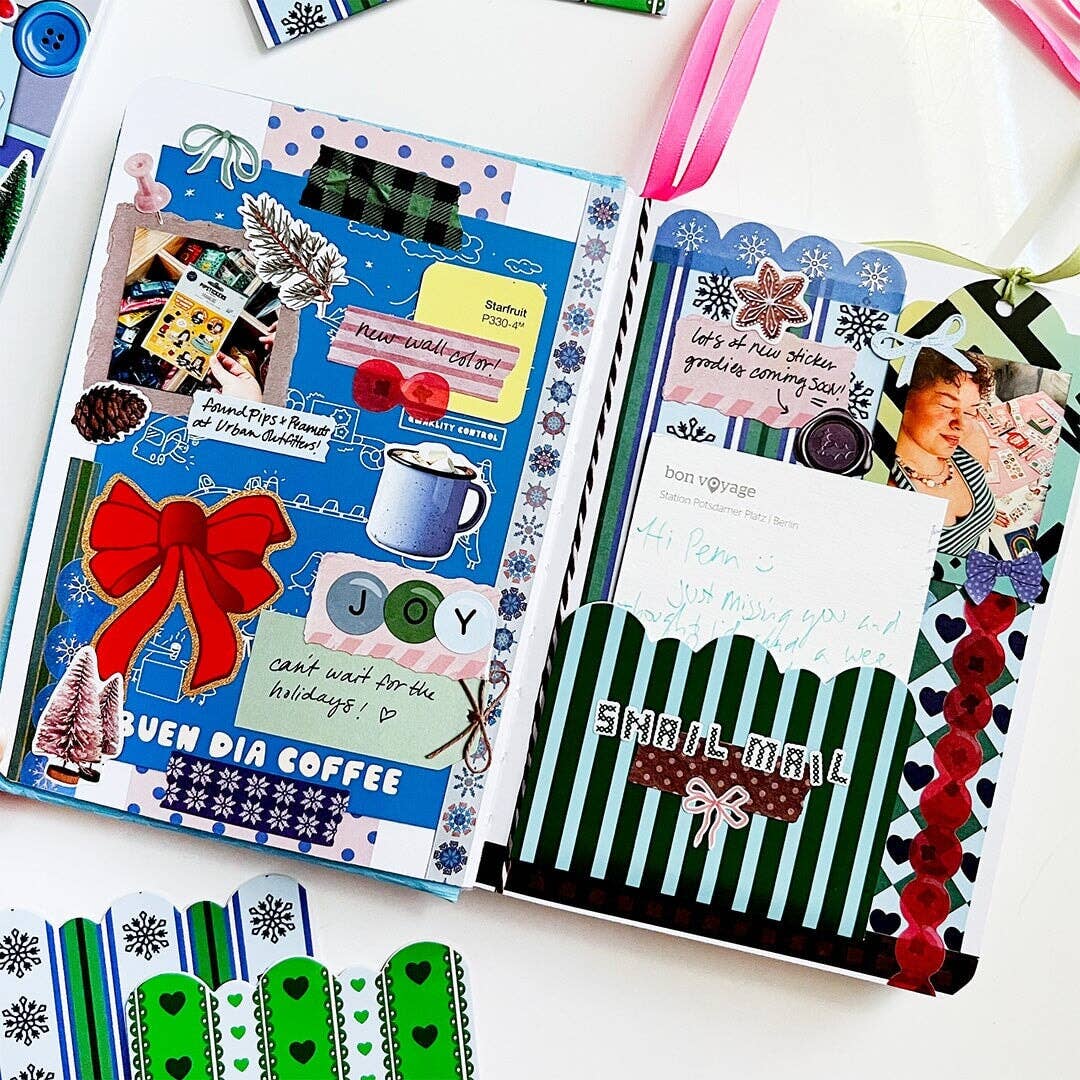 Winter Whimsy Pipsticks Junk Journal Sticker Book