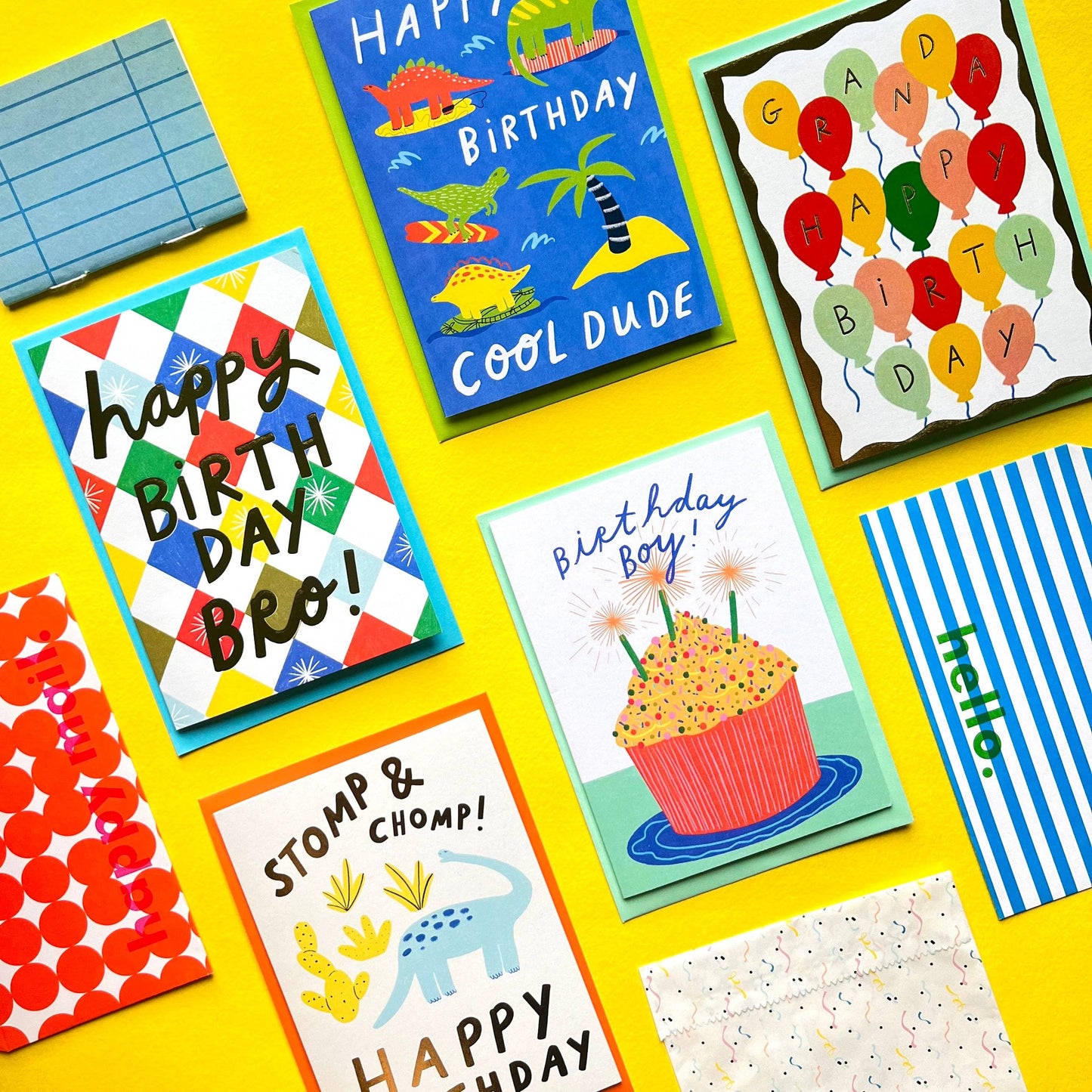 Happy Birthday Bro! Patterned Greeting Card | Brother Friend Relation Family Celebrate Colourful