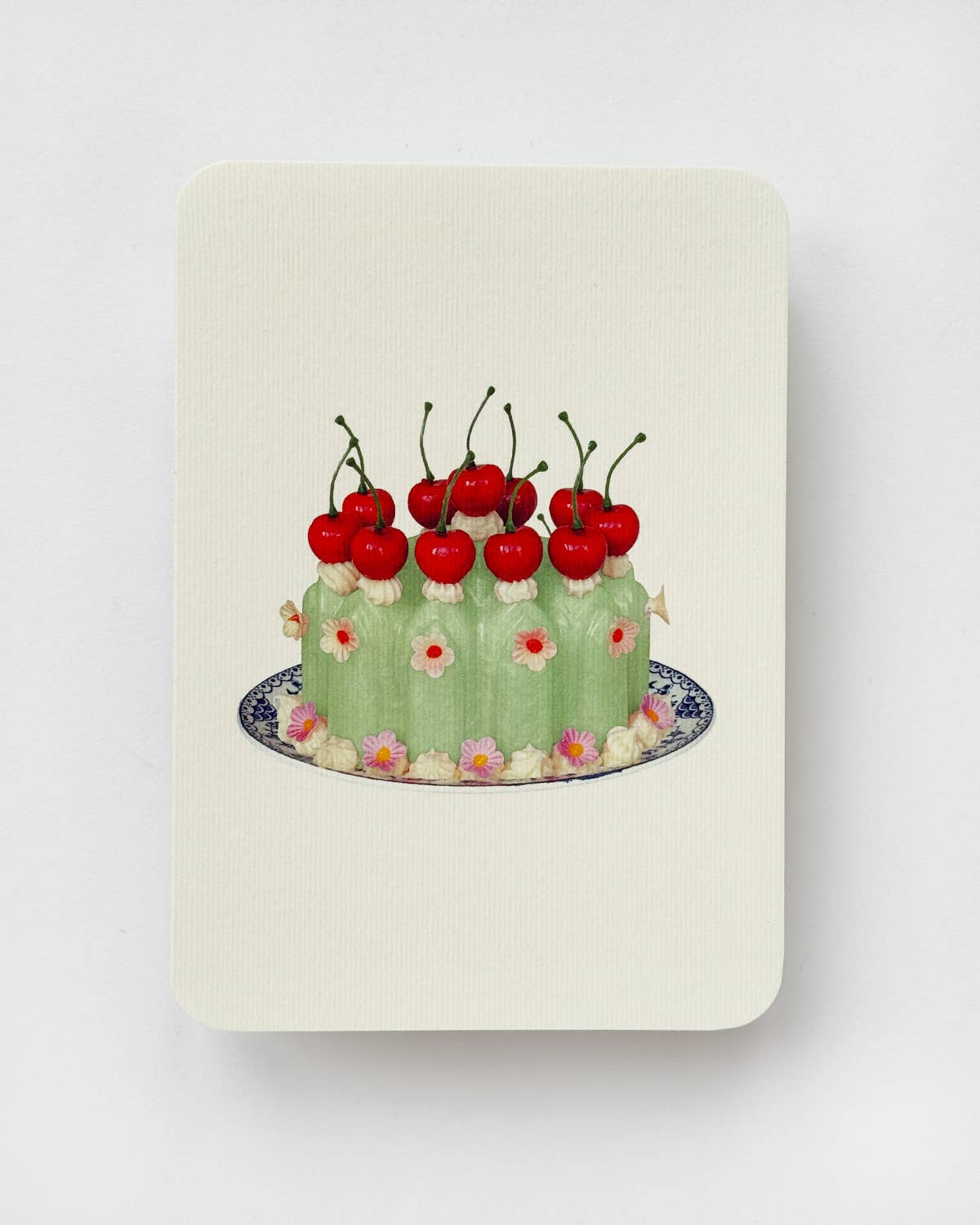 Chartreuse Cream Blancmange Greeting Card | Birthday Card