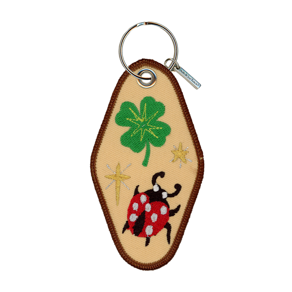 Lady Luck Embroidered Retro Motel Keychain