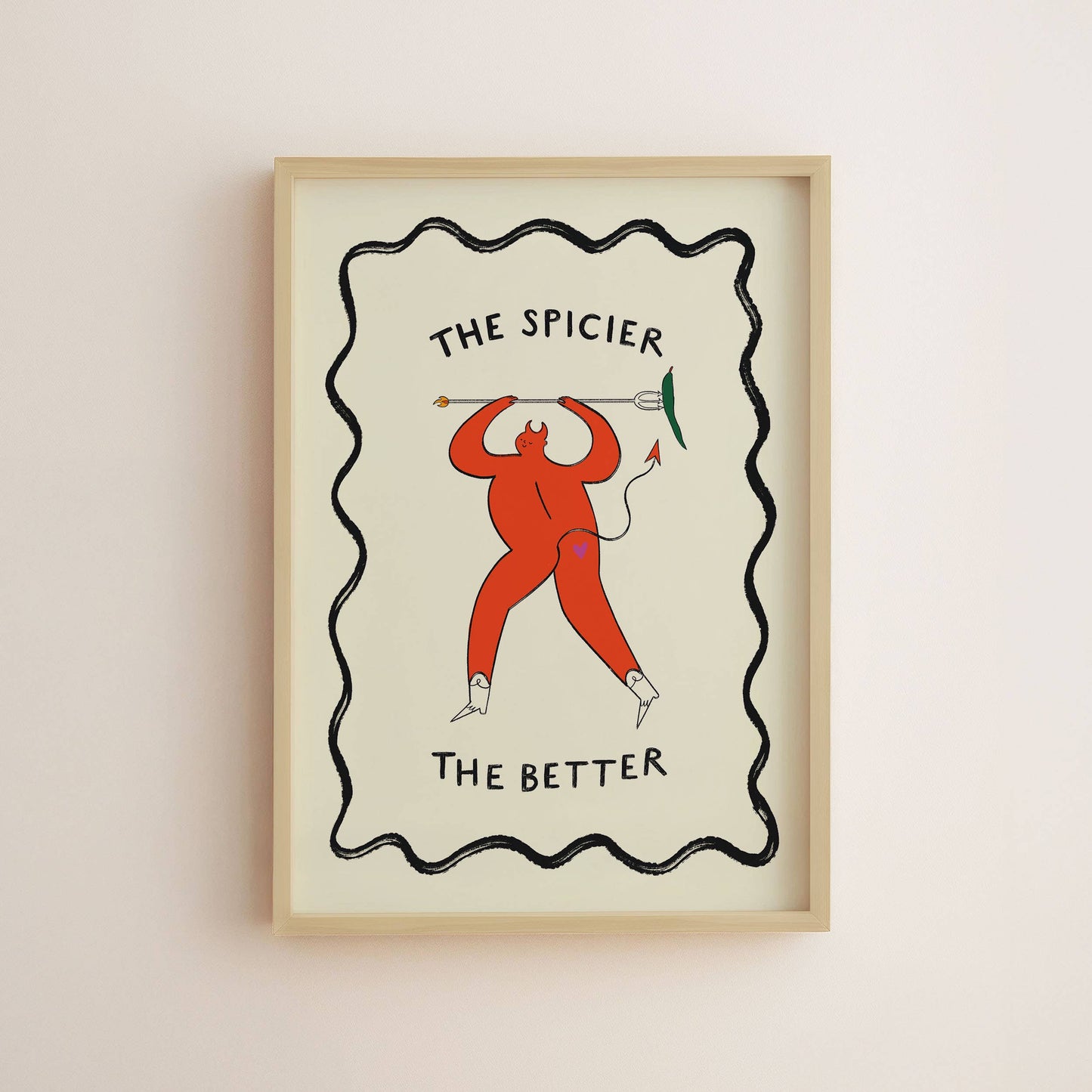 The Spicier The Better Art Print | Kitchen Art | Chilli