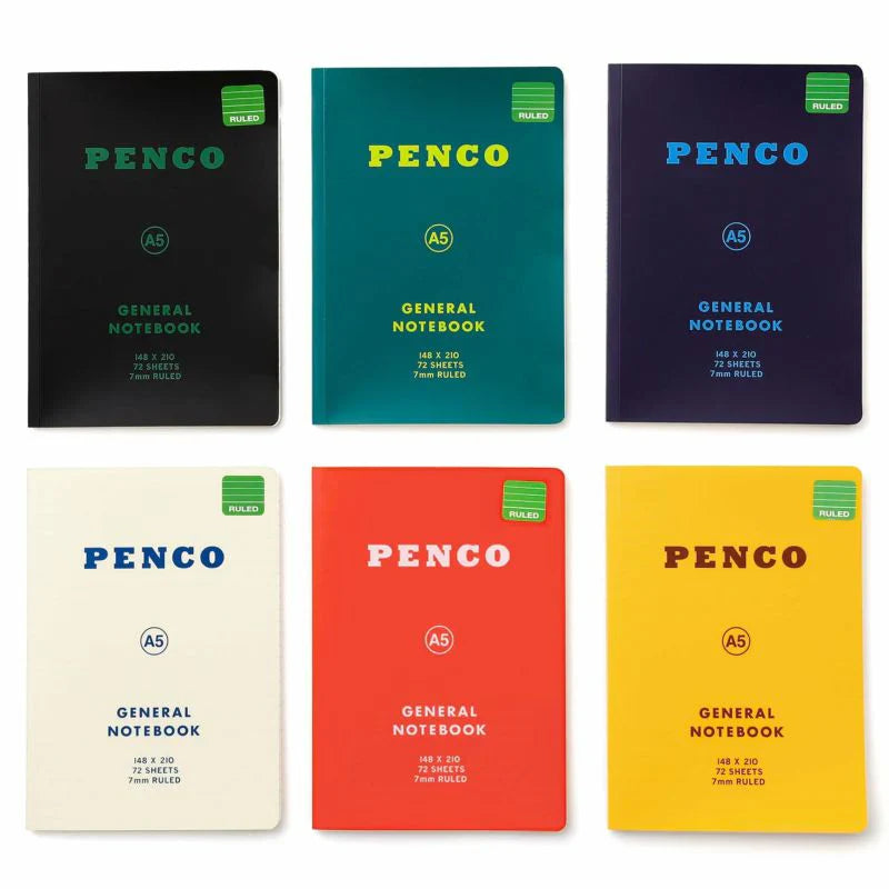 Penco Soft PP Notebook A5 Hightide - Various Colours