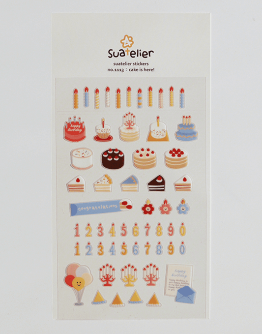 Suatelier Sticker Sheet Pack - cake is here
